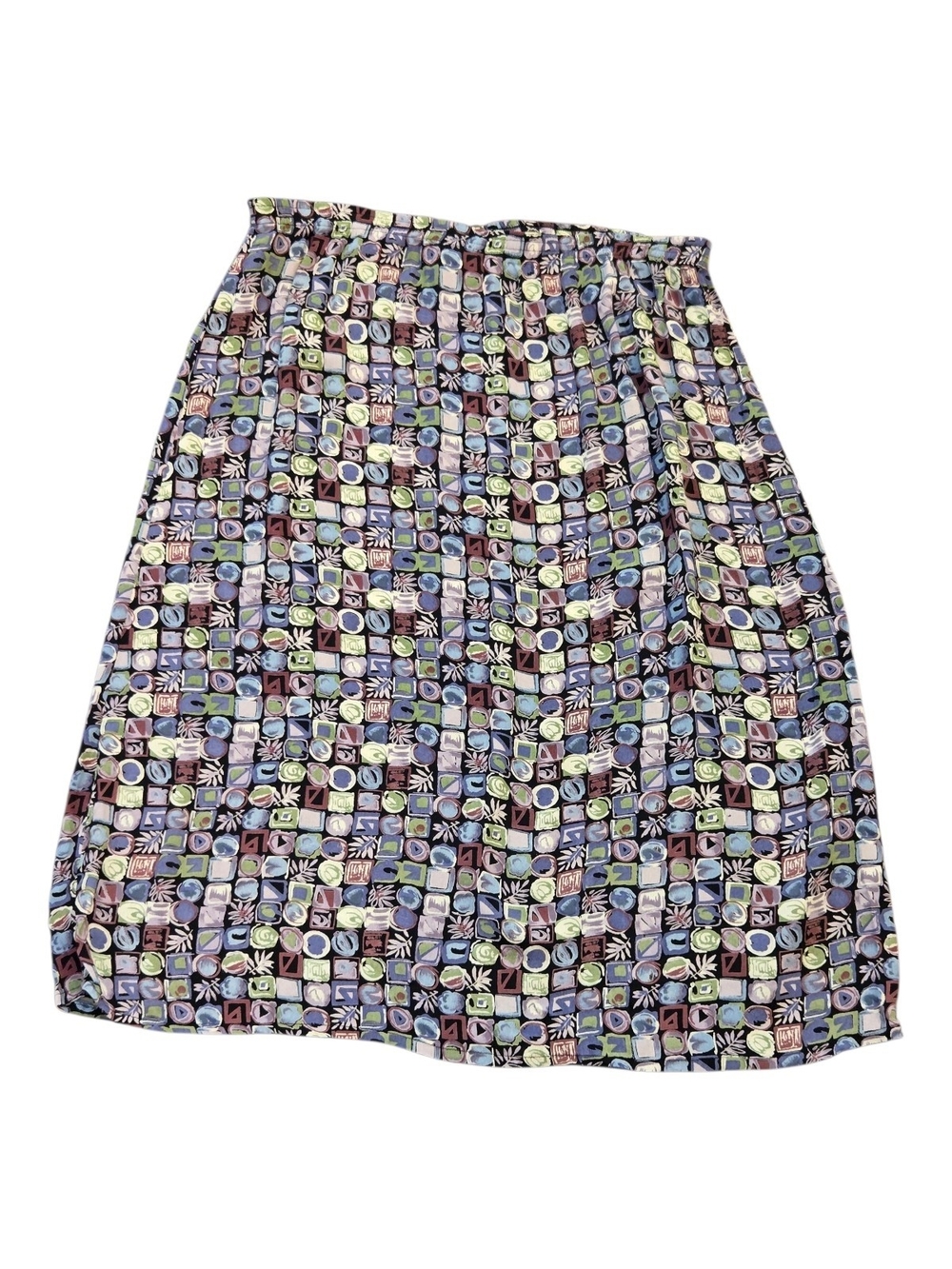 Vintage Blair Boutique Petite Geometric Pull-On Midi Skirt  - Size XL PT